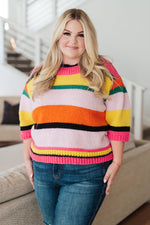 Load image into Gallery viewer, Bright Side Striped Sweater
