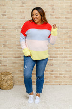 Load image into Gallery viewer, Bright Striped Knit Sweater
