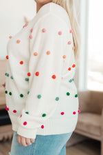 Load image into Gallery viewer, Candy Buttons Pom Detail Sweater
