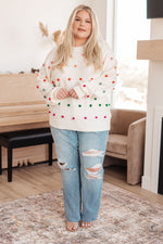 Load image into Gallery viewer, Candy Buttons Pom Detail Sweater
