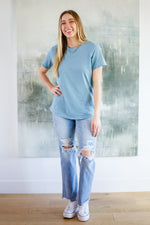 Load image into Gallery viewer, Cardinal Short Sleeve Tee in Blue Grey
