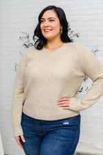 Load image into Gallery viewer, Chai Latte V-Neck Sweater in Oatmeal
