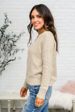 Load image into Gallery viewer, Chai Latte V-Neck Sweater in Oatmeal
