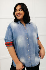 Load image into Gallery viewer, Checkered Denim Patch Shirt
