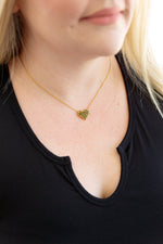 Load image into Gallery viewer, Checkered Heart Necklace

