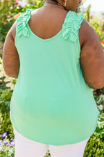 Load image into Gallery viewer, Cherry Girl Tank in Green

