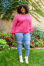 Load image into Gallery viewer, Claim The Stage Knit Sweater In Hot Pink

