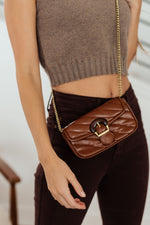 Load image into Gallery viewer, Classic Beauty Quilted Clutch in Brown
