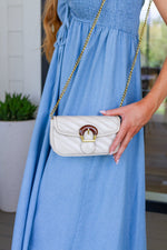 Load image into Gallery viewer, Classic Beauty Quilted Clutch in Ivory
