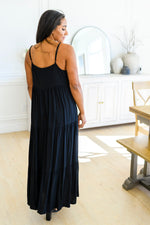 Load image into Gallery viewer, Classically Cool Tiered Maxi Dress
