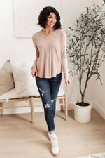 Load image into Gallery viewer, Coffee Date V Neck Top In Taupe
