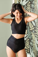 Load image into Gallery viewer, Come Sail Away Swim Bottoms In Black
