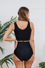 Load image into Gallery viewer, Come Sail Away Swim Bottoms In Black
