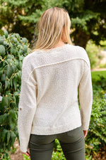 Load image into Gallery viewer, Cozy Zone Popcorn Thread Knit Sweater In Cream
