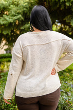Load image into Gallery viewer, Cozy Zone Popcorn Thread Knit Sweater In Cream
