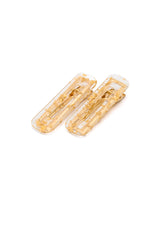 Load image into Gallery viewer, Double Trouble 2 Pack Hair Clip in Gold Leaf
