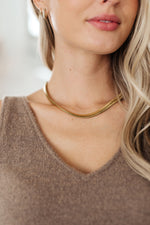 Load image into Gallery viewer, Enlighten Me Gold Plated Chain Necklace
