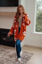 Load image into Gallery viewer, Enough Anyways Floral Cardigan in Burnt Orange
