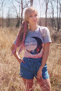 Stay Wild Moon Child Bleached Graphic Tee