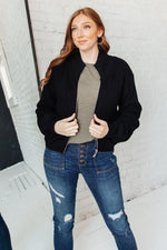 Load image into Gallery viewer, Fireside Zip Up Jacket in Black

