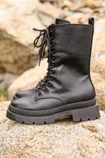 Load image into Gallery viewer, Fresh Feels Combat Boots In Black
