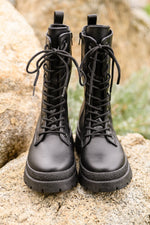 Load image into Gallery viewer, Fresh Feels Combat Boots In Black
