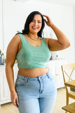 Load image into Gallery viewer, Get On My Level Cropped Cami in Mint
