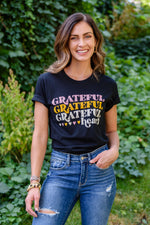 Load image into Gallery viewer, Grateful Heart Graphic T-Shirt In Black
