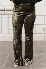 Load image into Gallery viewer, Groovy Chick Bell Bottom Leggings In Olive
