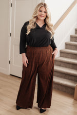 Load image into Gallery viewer, Harmony High Rise Wide Leg Pants in Brown
