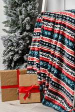 Load image into Gallery viewer, Holiday Fleece Blanket in Sweater Knit
