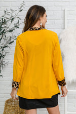 Load image into Gallery viewer, I Have A Dream Animal Print Blazer in Mustard
