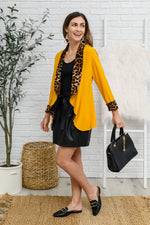 Load image into Gallery viewer, I Have A Dream Animal Print Blazer in Mustard
