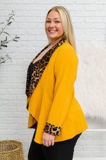 Load image into Gallery viewer, I Have A Dream Animal Print Blazer in Mustard
