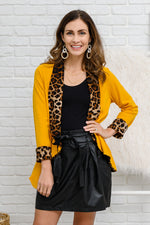 Load image into Gallery viewer, I Have A Dream Animal Print Blazer in Mustard
