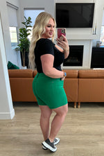 Load image into Gallery viewer, Jenna High Rise Control Top Cuffed Shorts in Green

