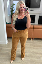 Load image into Gallery viewer, Cordelia Bootcut Corduroy Pants in Camel

