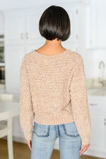Load image into Gallery viewer, Irish Coffee Knitted Crop V Neck Sweater
