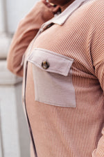 Load image into Gallery viewer, Ivy League Boyfriend Shacket In Taupe
