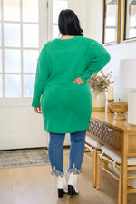 Load image into Gallery viewer, Joyful Season Sweater Tunic In Green
