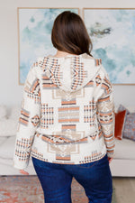 Load image into Gallery viewer, Just Going For It Aztec Hoodie
