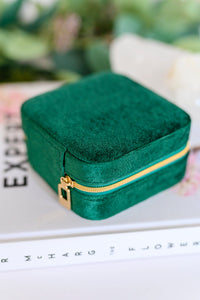Kept and Carried Velvet Jewlery Box in Green