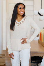 Load image into Gallery viewer, Keeping Notes Lace V Neck Top
