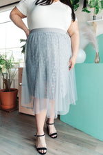 Load image into Gallery viewer, Layered In Lace Skirt In Gray
