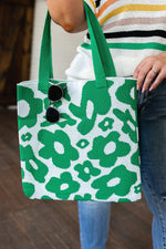 Load image into Gallery viewer, Lazy Daisy Knit Bag in Green
