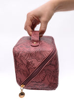 Load image into Gallery viewer, Life In Luxury Large Capacity Cosmetic Bag in Merlot

