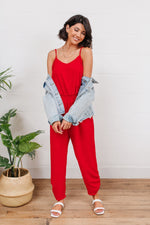 Load image into Gallery viewer, Livin&#39; The Dream Jumpsuit in Red

