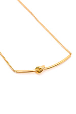 Load image into Gallery viewer, Love Knot Bar Necklace
