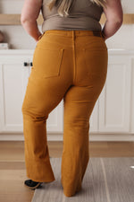 Load image into Gallery viewer, Melinda High Rise Control Top Flare Jeans in Marigold
