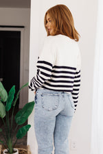 Load image into Gallery viewer, Memorable Moments Striped Sweater in White

